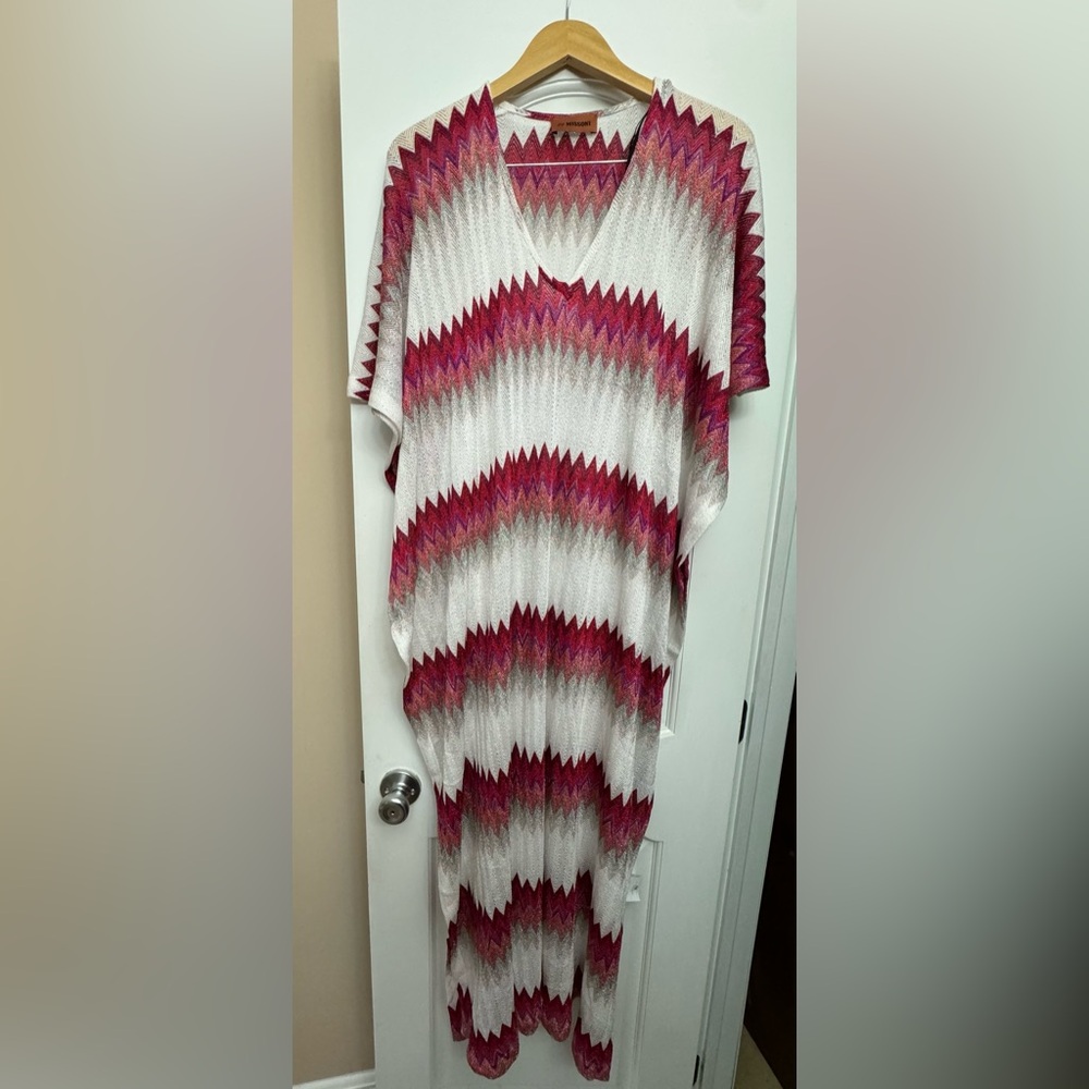 Missoni Multicolor Zigzag Maxi dress beach wear - Size M